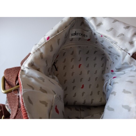 Sakroots Patchwork Autumnal Cotton & Cordoruy Crossbody Shoulder Bag EUC - Picture 13 of 16